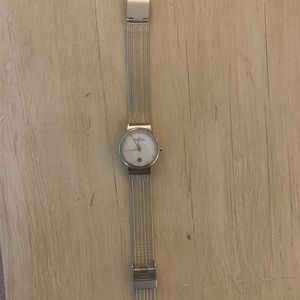 Skagen small face silver and gold watch